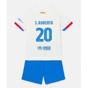 Barcelona Sergi Roberto #20 Bortaställ Barn 2023-24 Kortärmad (+ Korta byxor)